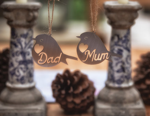 Mum & Dad Mini Steel Robin Duo